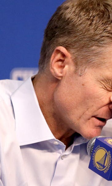 Kerr watches banner rise, says 'no timetable' for return to Warriors' bench
